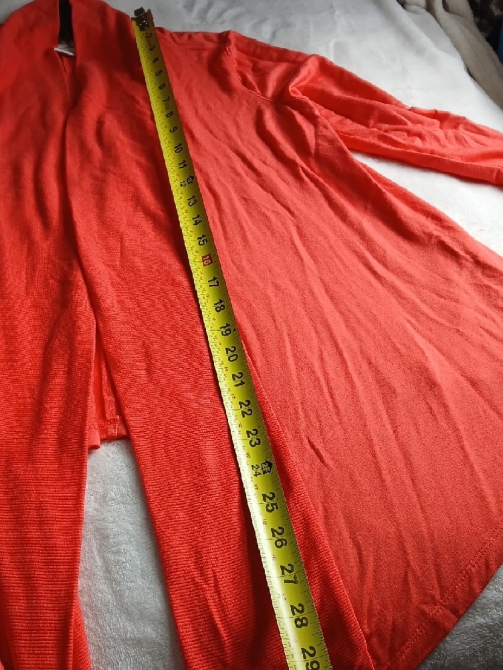 Liz Claiborne Coral Open-Front Draped Cardigan - Picture 6 of 9